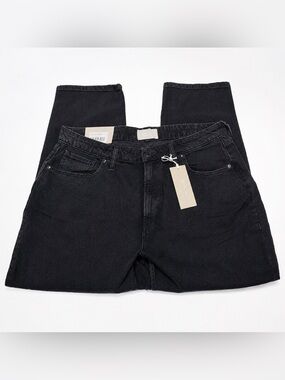 Everlane Curvy Cheeky Jean High Rise Straight Black Jeans New size 16 or 35
